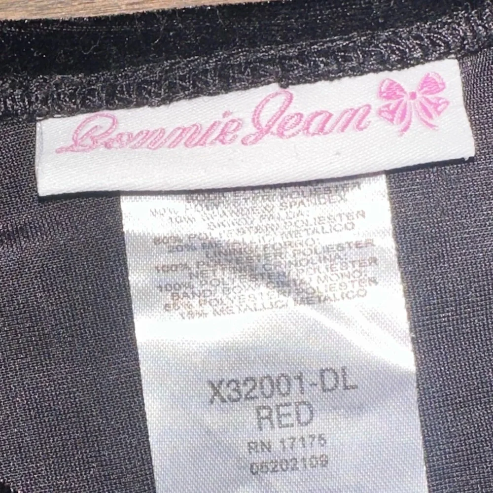 Bonnie Jean Velvet and Crinoline Plaid Long Sleeve Dress Girls Size 6